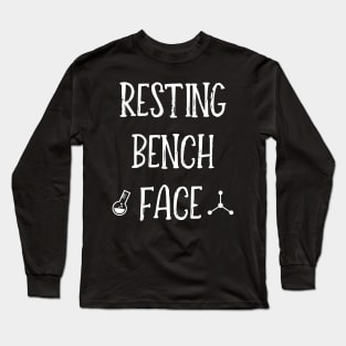 Resting Bench Face - White Long Sleeve T-Shirt